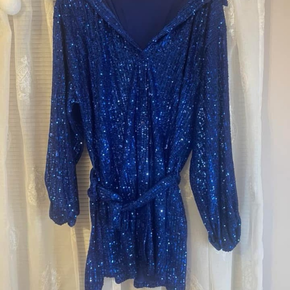 ASOS Sparkling Blue Sequin Dress